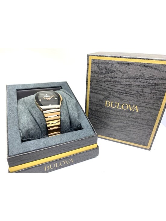 Bulova Women\'s Watch 97P158 Quartz Rose Gold Diamond Black Dial 30mm Steel main image 7